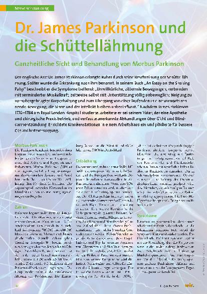 Vorschauseite 1: Dr. James Parkinson und die Schüttellähmung Ganzheitliche Sicht und Behandlung von Morbus Parkinson