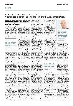 Vorschauseite 1: Neue Regelungen für Heime – in der Praxis umsetzbar?