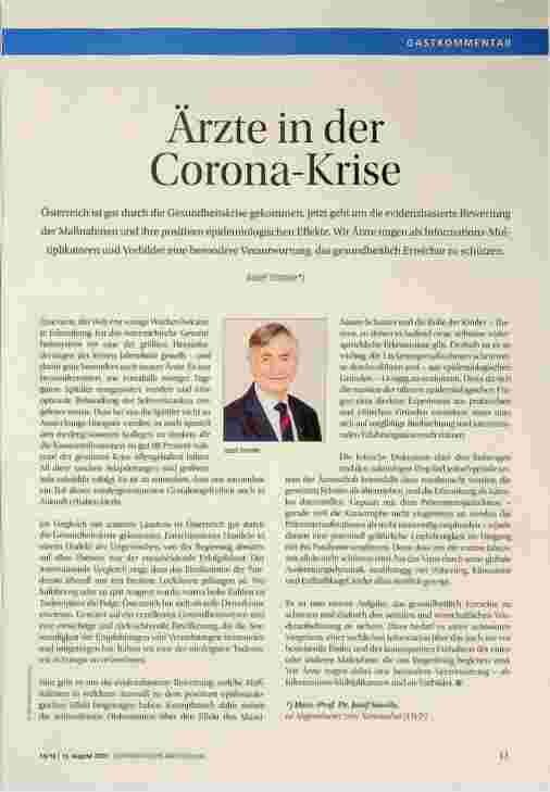 Vorschauseite 1: Ärzte in der Corona-Krise