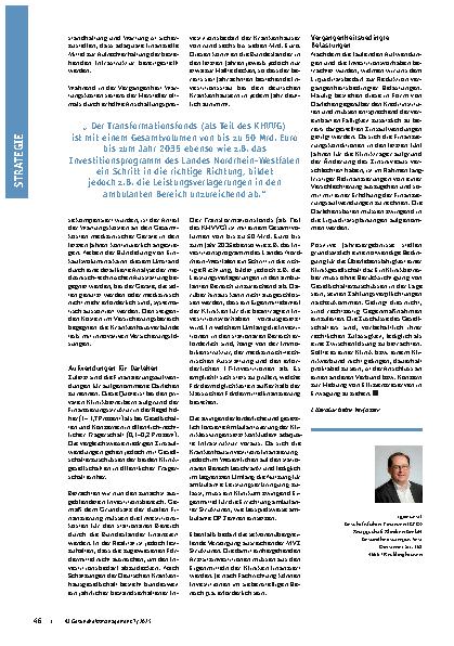 Vorschauseite 3: Wie viel Geld kann und muss ein Krankenhaus verdienen?
