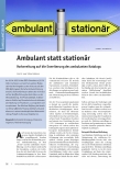 Vorschauseite 1: Ambulant statt stationär: Vorbereitung auf die Erweiterung des ambulanten Katalogs.