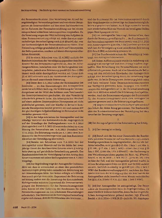 Vorschauseite 2: Nachholung einer versäumten Personalratsanhörung