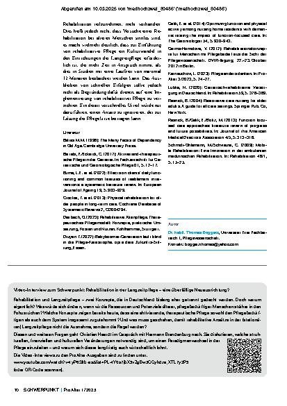 Vorschauseite 5: Geriatrische Rehabilitation und Pflege