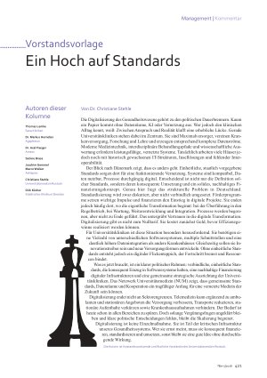 Vorschauseite 1: Ein Hoch auf Standards