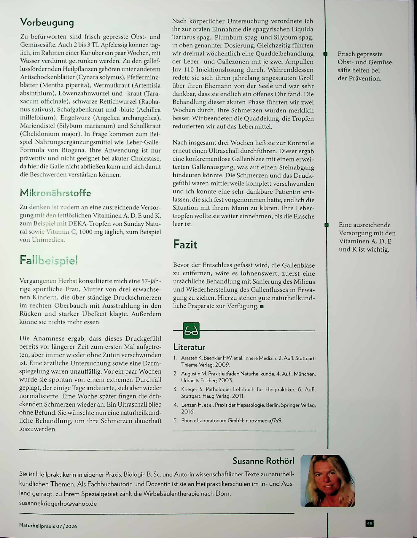 Vorschauseite 4: Steinreich. Ganzheitliche Ansätze bei Cholelithiasis
