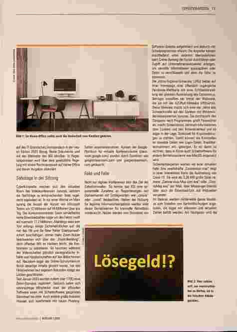 Vorschauseite 2: Viren auf dem Vormarsch: Cybersicherheit im Umfeld der Covid-19-Pandemie