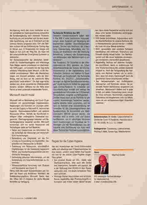 Vorschauseite 4: Viren auf dem Vormarsch: Cybersicherheit im Umfeld der Covid-19-Pandemie