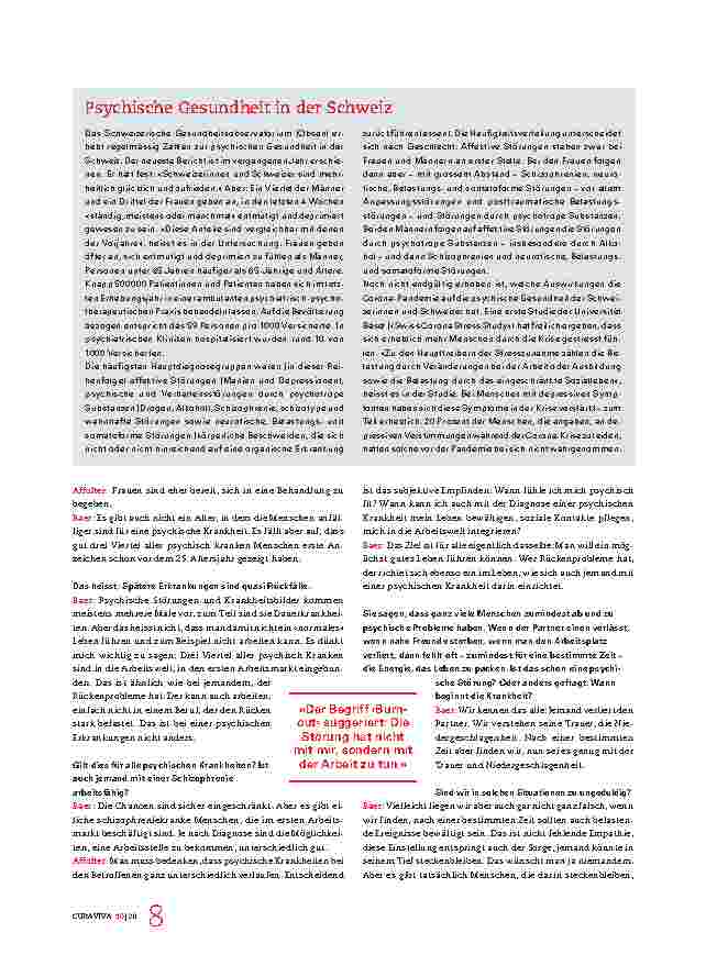 Vorschauseite 3: "Entscheidend ist, wie ich mit meinen psychischen Problemen umgehe."
