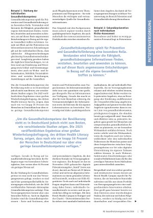 Vorschauseite 2: Gesundheitskompetenz, Prävention und Gesundheitsförderung Welche Rolle spielt das Versorgungssystem?