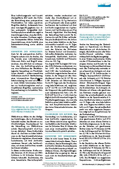 Vorschauseite 3: Postoperative Staphylococcus-aureus-Infektionen bei Patienten mit und ohne präoperative Kolonisation