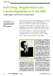 Vorschauseite 1: Ruth Bang Wegbereiterin des Caseworkgedankens in der BRD: Ein Beitrag zur Geschichte der Sozialen Arbeit