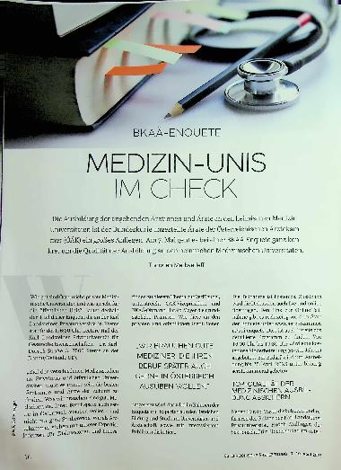 Vorschauseite 1: Medizin-Unis im Check