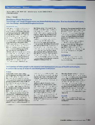Vorschauseite 3: Beteiligung älterer Menschen im Forschungsund Entwicklungsprozess von Gesundheitstechnologien
