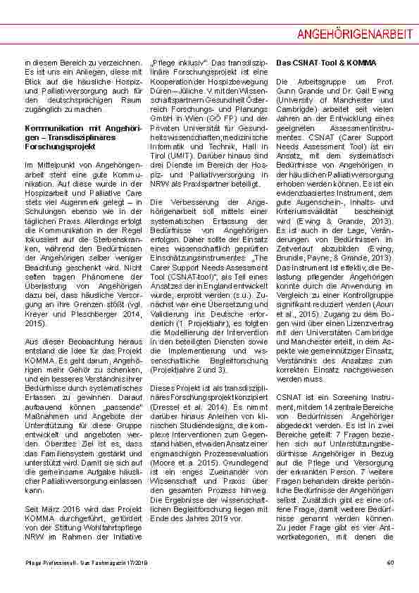 Vorschauseite 2: Angehörigenarbeit in der häuslichen Hospizund Palliativversorgung