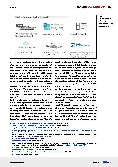 Vorschauseite 2: Zu den FDM-Landesinitiativen und Arbeiten im Research Data Management an den Hochschulen in Deutschland im Jahr 2024.