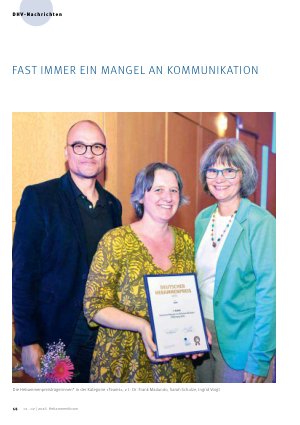 Vorschauseite 1: Fast immer ein Mangel an Kommunikation
