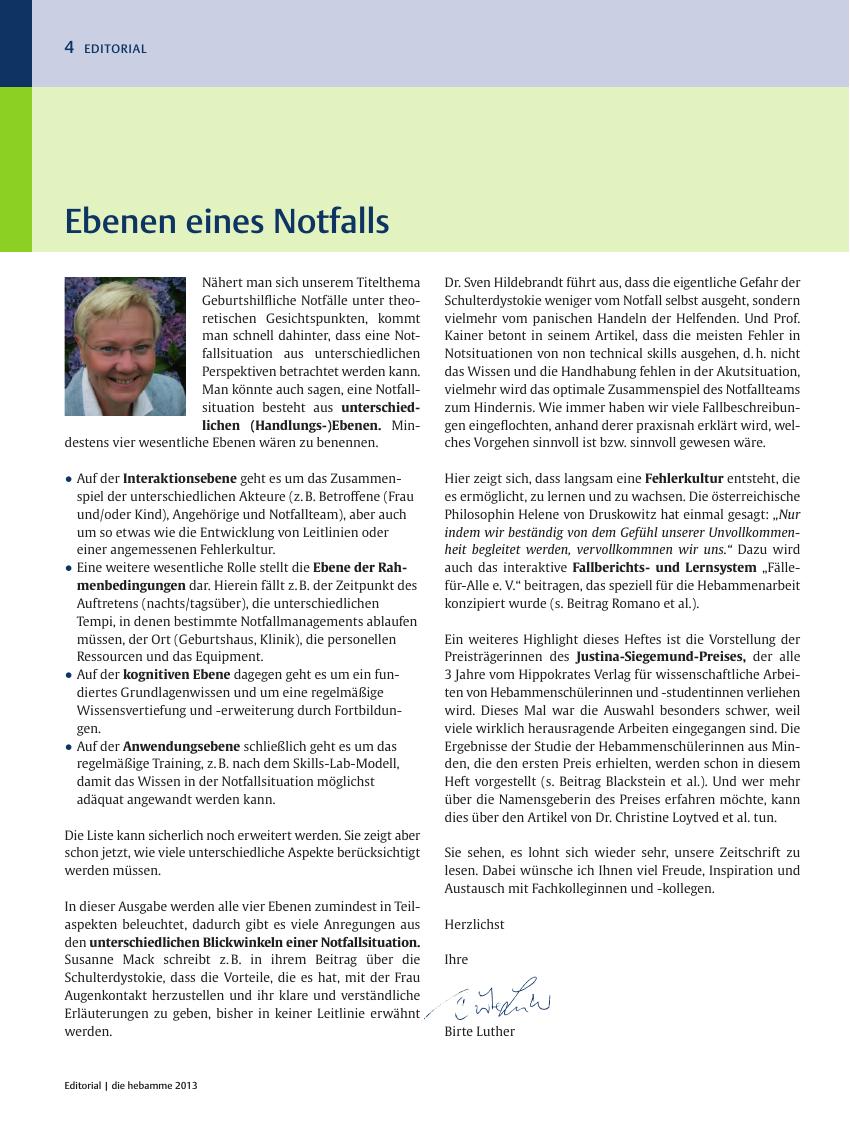 Vorschauseite 1: Ebenen eines Nofalls