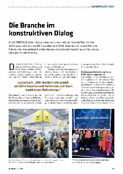 Vorschauseite 1: Die Branche im konstruktiven Dialog