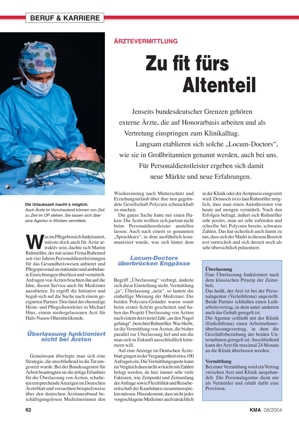 Vorschauseite 1: Zu fit fürs Altenteil