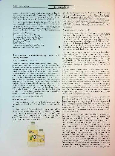Vorschauseite 1: 4 Irreführende Produktaufmachung eines Erfrischungsgetränkes