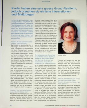 Vorschauseite 1: Kinder haben eine sehr grosse Grund-Resilienz, jedoch brauchen sie ehrliche Informationen und Erklärungen