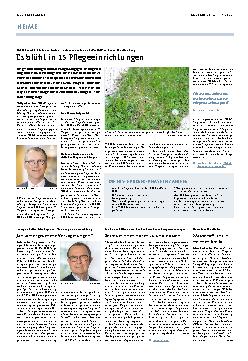 Vorschauseite 1: Es blüht in 15 Pflegeeinrichtungen.