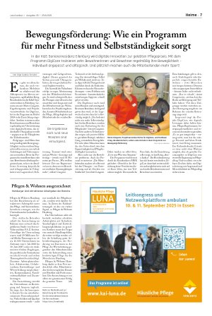 Vorschauseite 1: Bewegungsförderung: Wie ein Programm für mehr Fitness und Selbstständigkeit sorgt