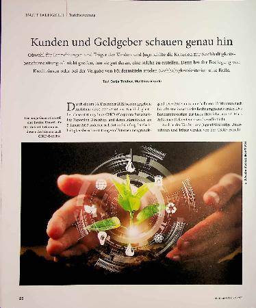 Vorschauseite 1: Kunden und Geldgeber schauen genau hin.