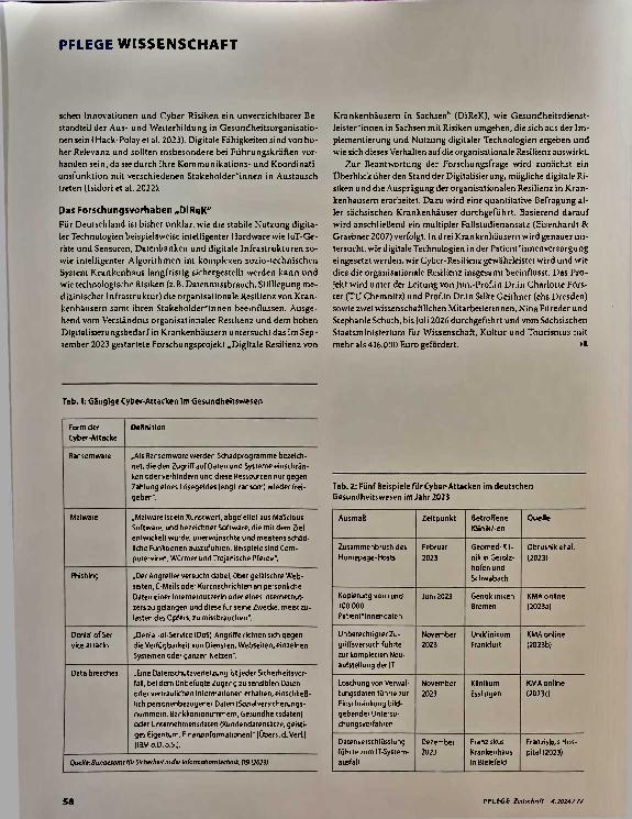 Vorschauseite 3: Digitale Resilienz in Gesundheitsorganisationen