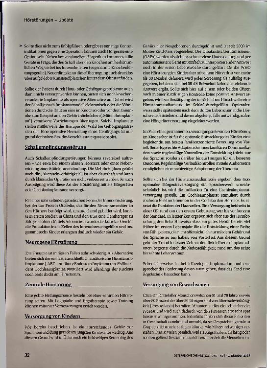 Vorschauseite 3: Hörstörungen - Update