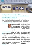 Vorschauseite 1: Der tödliche Arbeitsunfall des Auszubildenden beim Maschinentransport