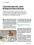 Vorschauseite 1: Zwei Sekunden für mehr Medikamentensicherheit