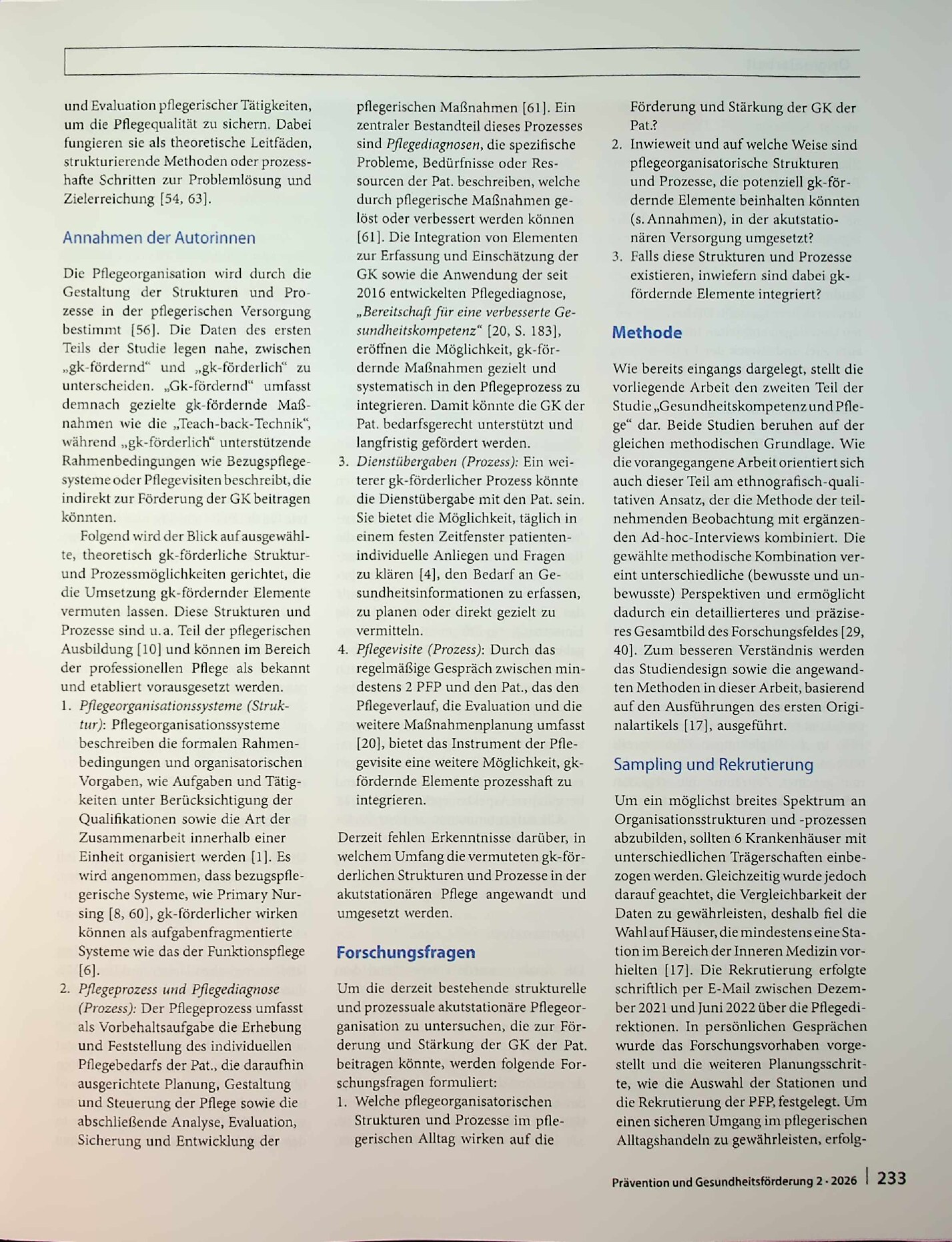 Vorschauseite 4: Gesundheitskompetenz und Pflege: Förderung der professionsbezogenen Gesundheitskompetenz in der akutstationären Pflegeorganisation – Analyse des aktuellen Stands mittels teilnehme…