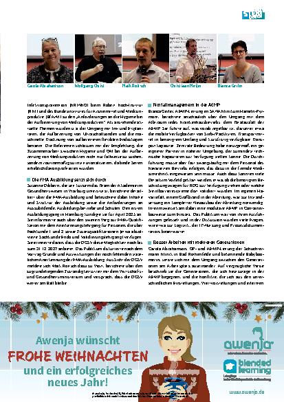 Vorschauseite 2: Bericht über das 24. ZSVA Hygiene-Forum Schleswig-Holstein 26. Oktober 2024, Damp