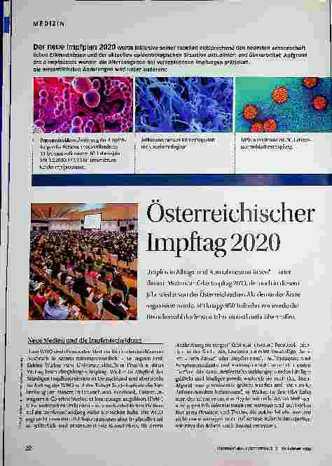 Vorschauseite 1: Österreichischer Impftag 2020