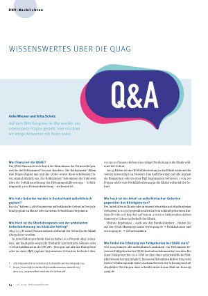 Vorschauseite 1: Wissenwertes über die QUAG