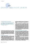 Vorschauseite 1: DISKRET, ABER NICHT GEHEIM