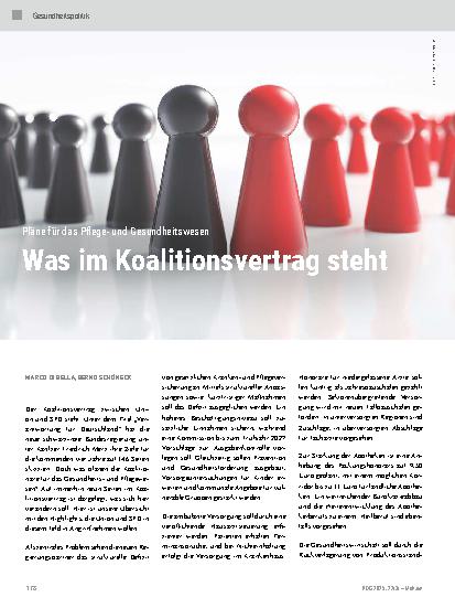 Vorschauseite 1: Pläne für das Pflegeund Gesundheitswesen Was im Koalitionsvertrag steht