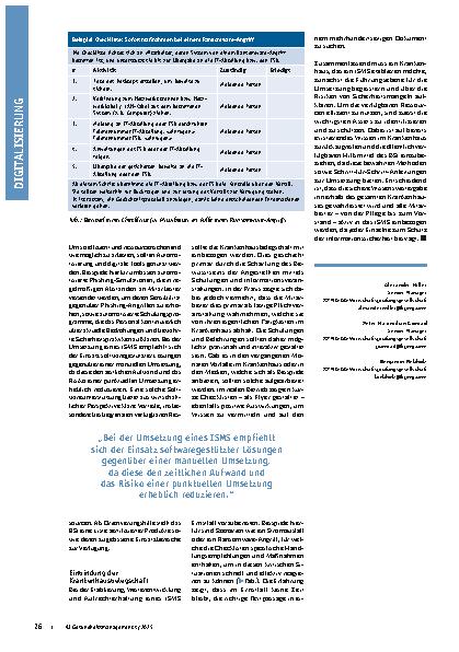 Vorschauseite 4: Das Informationssicherheitsmanagementsystem (ISMS) im Krankenhaus Best Practices für die Implementierung