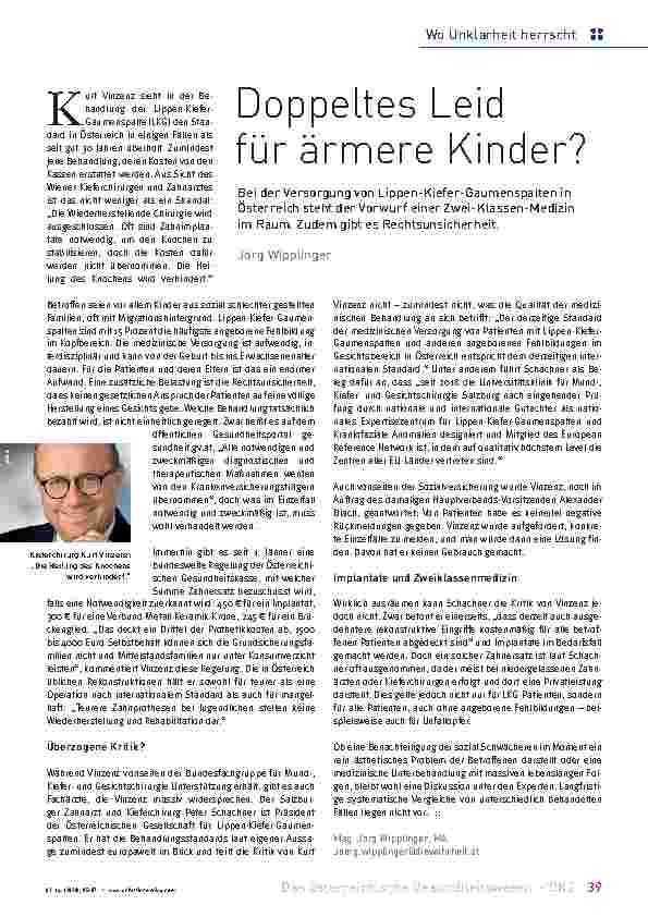 Vorschauseite 1: Doppeltes Leid für ärmere Kinder?