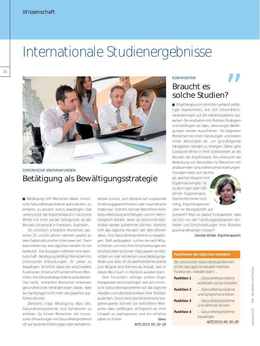 Vorschauseite 1: Internationale Studienergebnisse
