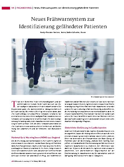 Vorschauseite 1: Neues Frühwarnsystem zur Identifizierung gefährdeter Patienten