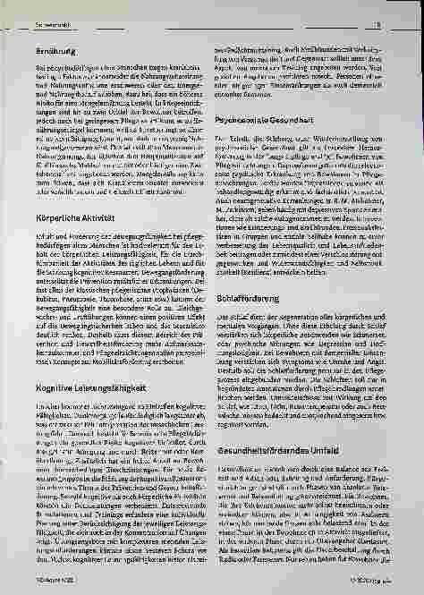 Vorschauseite 3: Immer wichtiger in der Pflege: Gesundheitsförderung im Alter