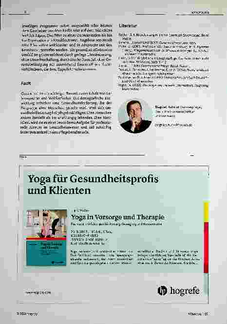 Vorschauseite 4: Immer wichtiger in der Pflege: Gesundheitsförderung im Alter