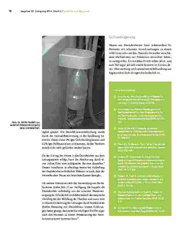 Vorschauseite 3: Wasserhygienische Probleme in Dentaleinheiten und deren Lösung