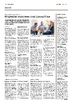 Vorschauseite 1: Mitarbeiter motivieren trotz Corona-Krise
