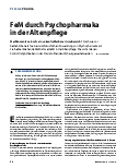 Vorschauseite 1: Fehlmedikation durch Psychopharmaka in der Altenpflege