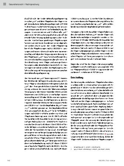 Vorschauseite 2: Postmortaler Übergang von Versorgungsansprüchen auf einen ambulanten Pflegedienst