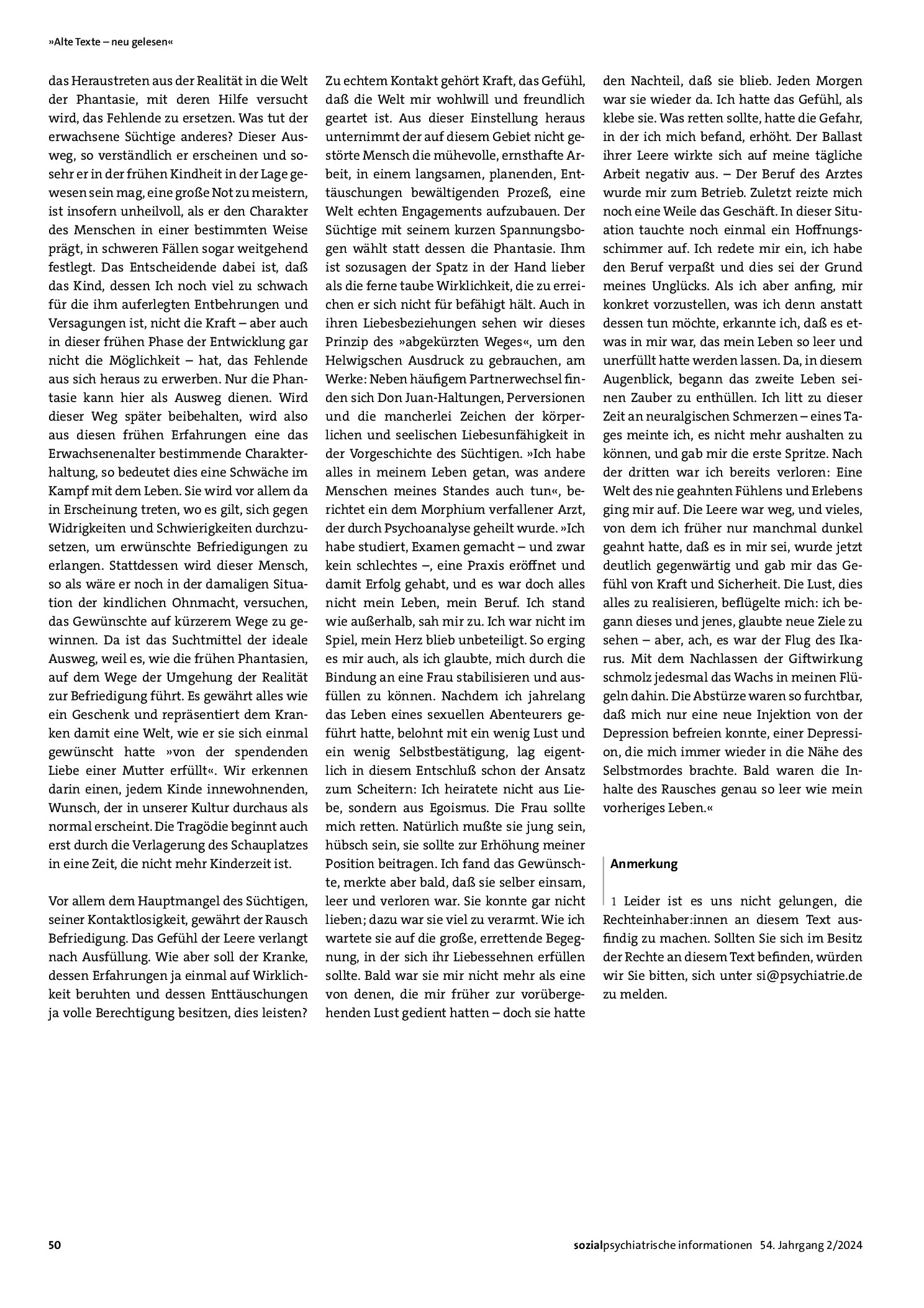 Vorschauseite 3: Die Sucht als menschliches Problem
