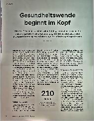 Vorschauseite 1: Gesundheitswende beginnt im Kopf